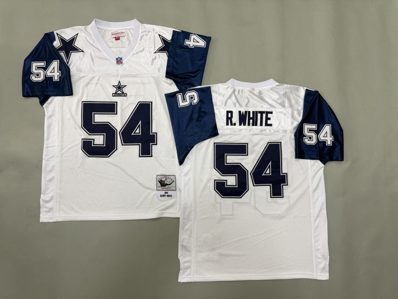 Men 2025 Nike Dallas Cowboys #54 R.White White Throwback Limited NFL Jersey 002